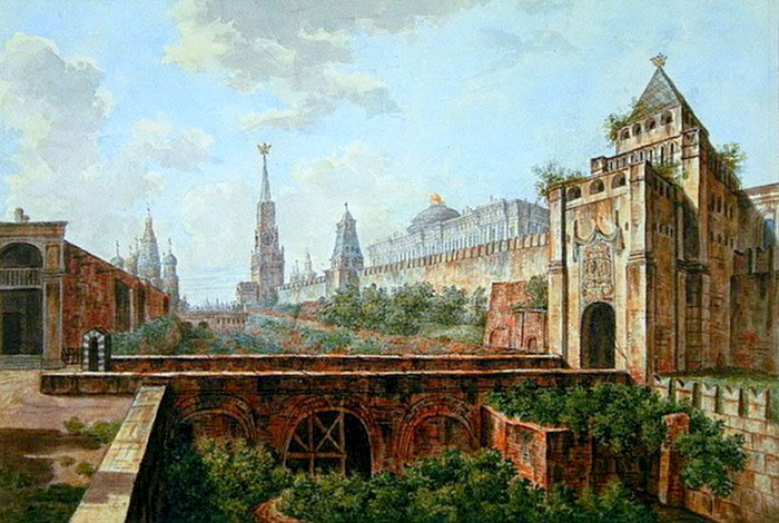 Алевизов мост московского Кремля на картине Алексеева