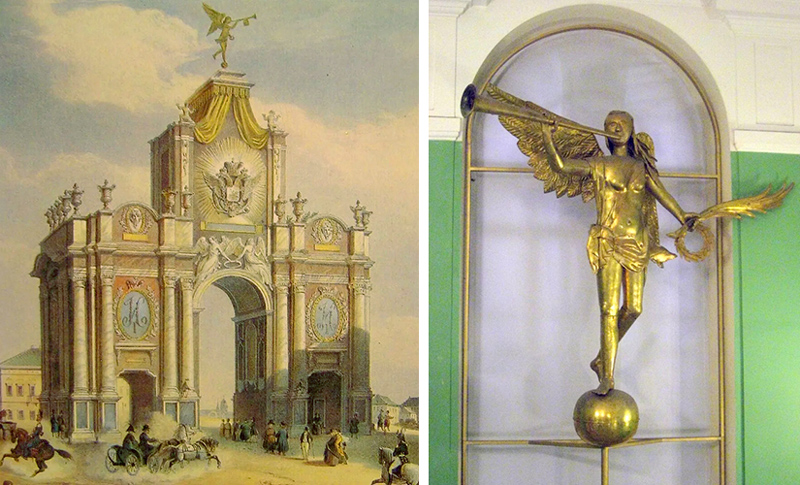 Ангел на Триумфальной арке "Красные ворота"