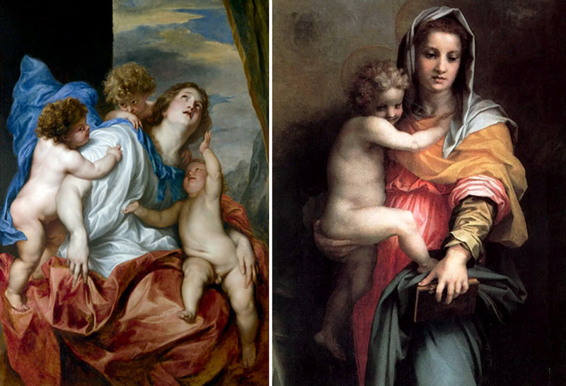 Картины "Милосердие" и "Мадонна"