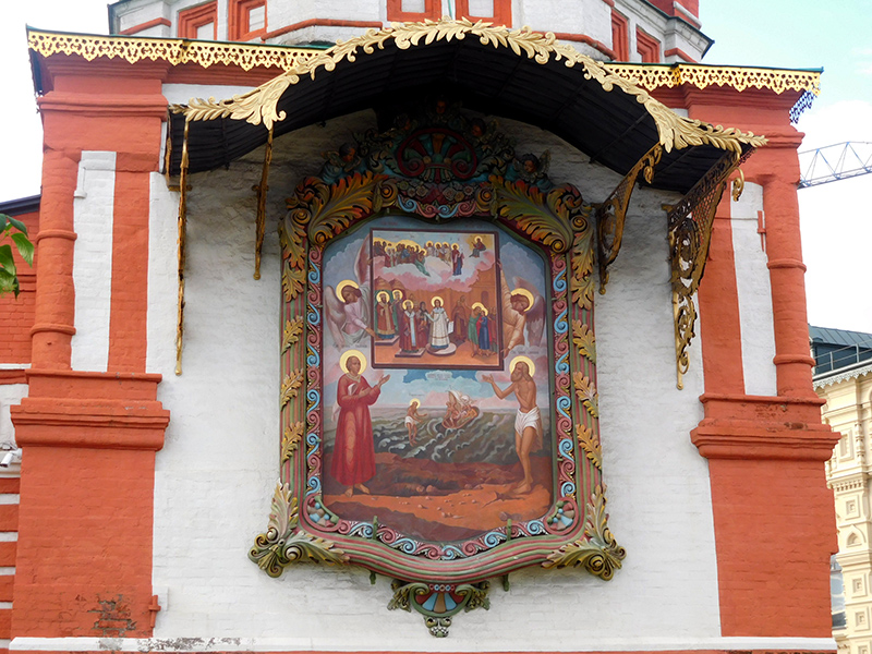 Икона на колокольне собора Покрова на Рву