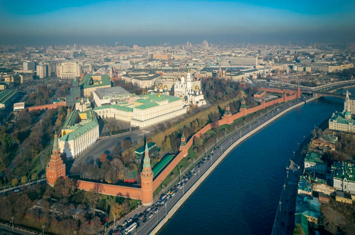 Московский Кремль с высоты птичьего полета