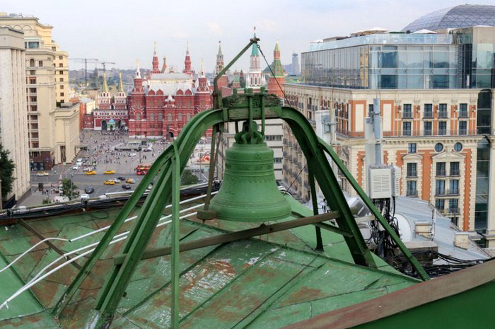Колокол боя часов на крыше Центрального телеграфа
