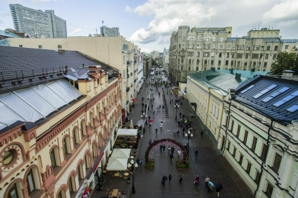 Пешеходные улицы Москвы на карте (центр)