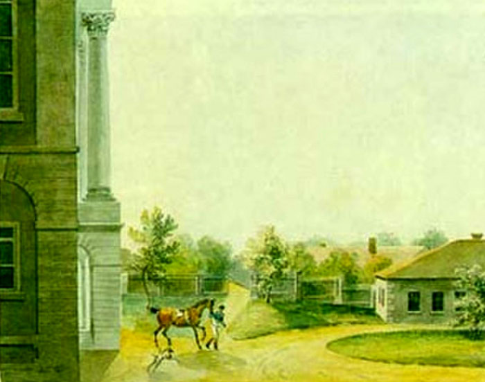 Усадьба в 1820-е годы на картине неизвестного художника