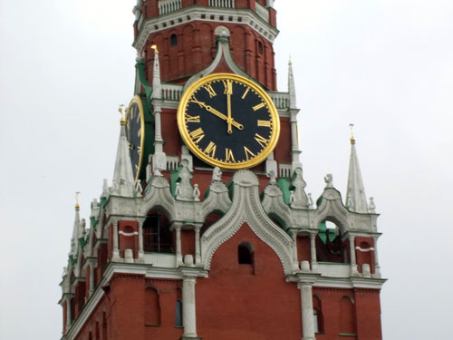 Кремлевские куранты - часы на Спасской башне Кремля