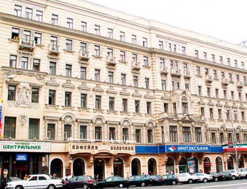 Гостиница Центральная и булочная Филиппова на Тверской, дом 10