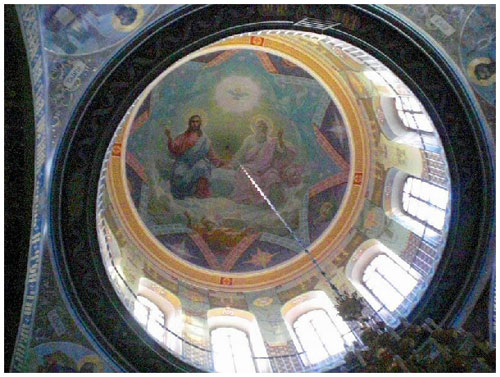 Купол храма Воскресения Словущего в Среднем Староданиловском переулке
