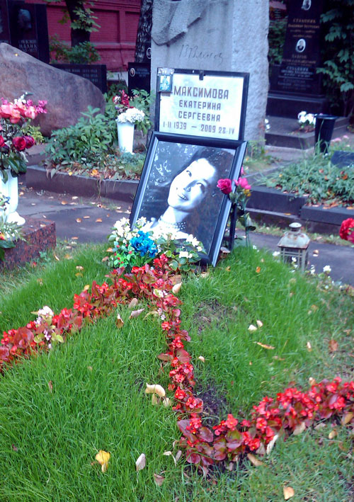 Могила балерины Максимовой Е.С. на Новодевичьем кладбище - фото