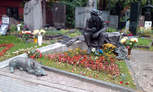 Могила артиста Никулина Ю.В. на Новодевичьем кладбище - фото