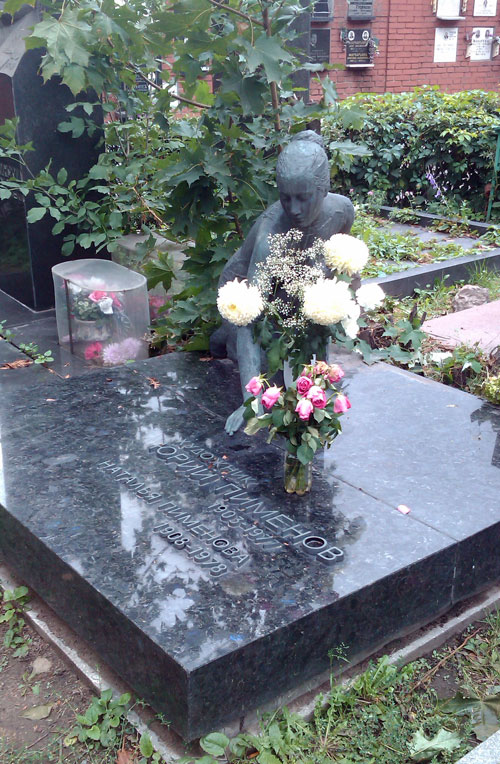 Могила художника Пименова Ю.И. на Новодевичьем кладбище