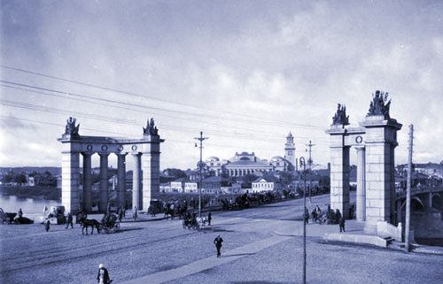 Бородинский мост до реконструкции в годы Советской власти