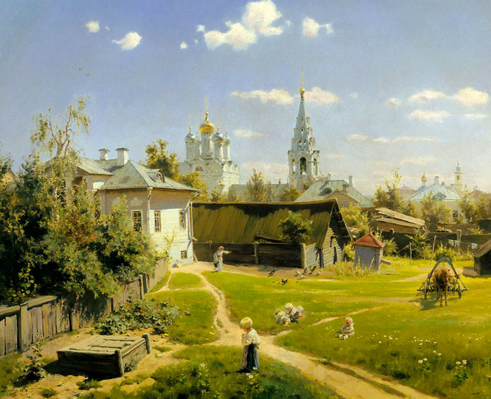Картина Поленова "Московский дворик"