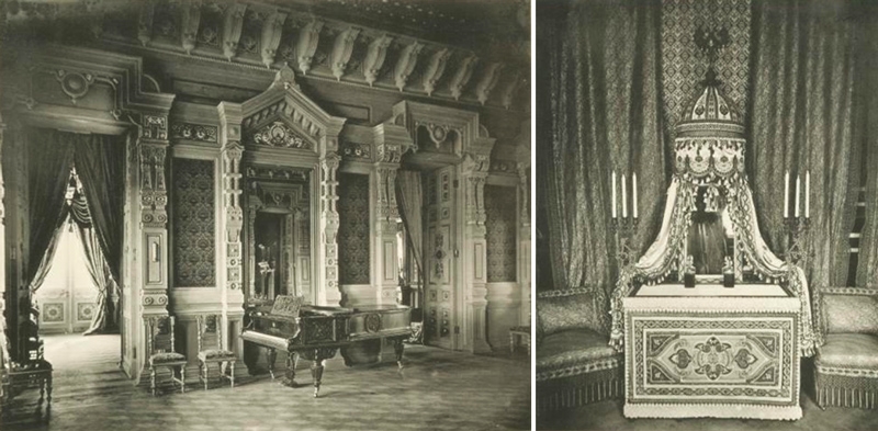 Внутреннее убранство Царского павильона на старом фото 1882 года